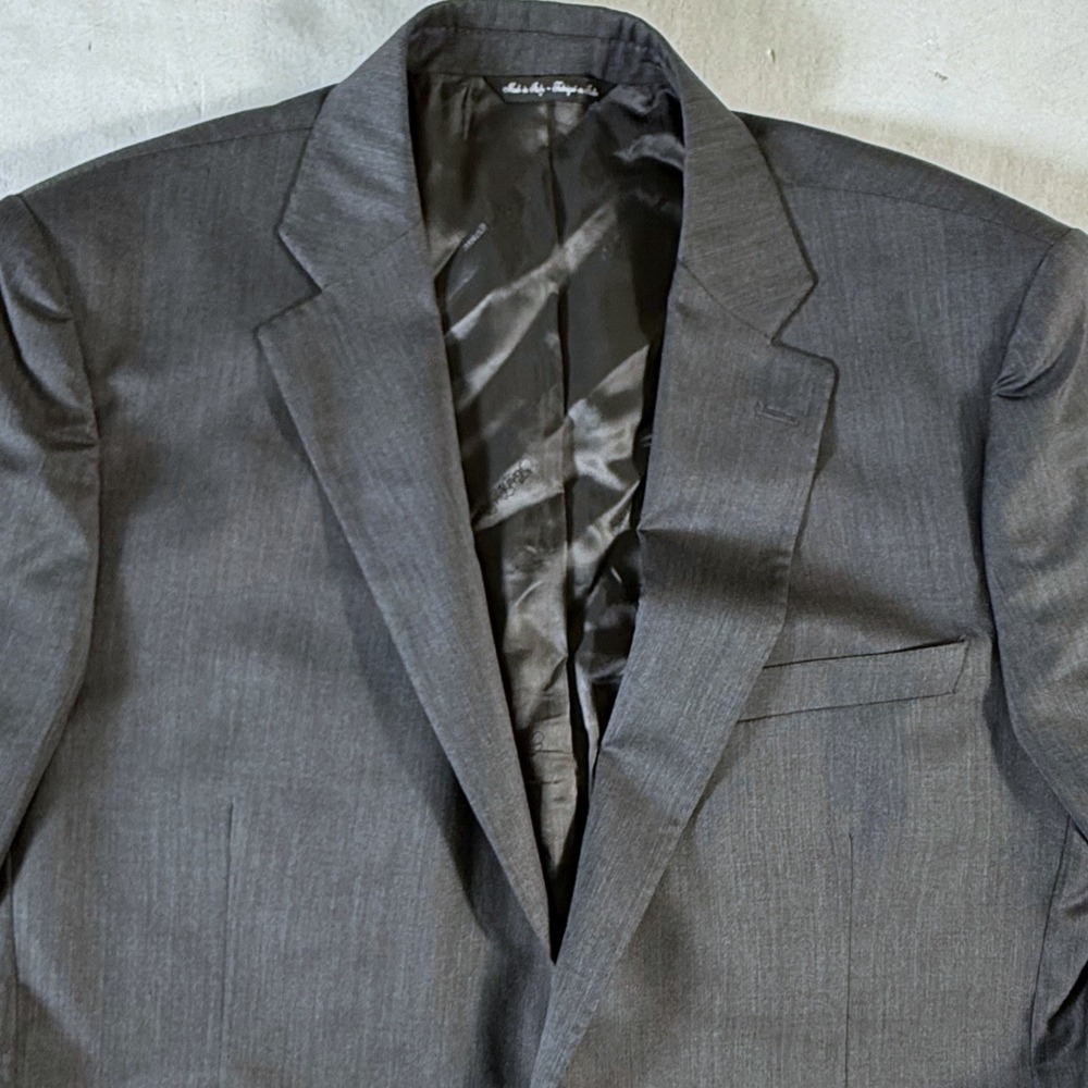 Ermenegildo Zegna Slim Fit Wool Silk Blend Suit Jacket Blazer Mens 44 Italian